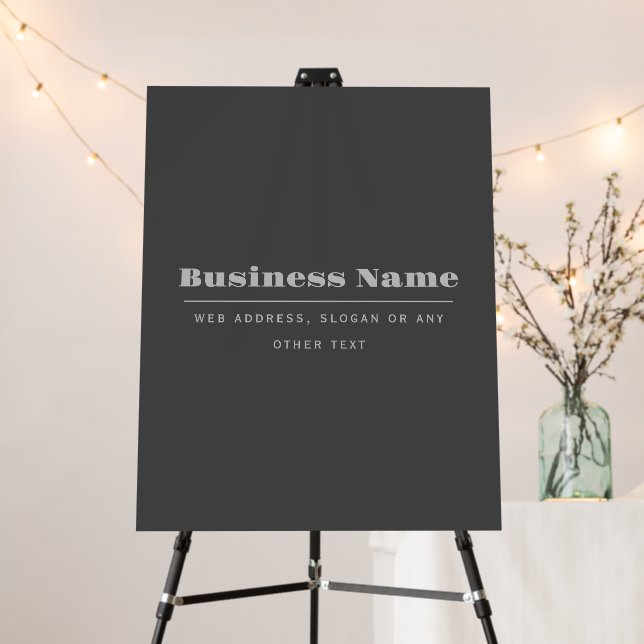 Editable Retro-Modern Text Template | Dark Grey  Foam Board (In Situ (Stand))