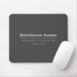 Editable Retro-Modern Text Template Dark Grey Mouse Pad