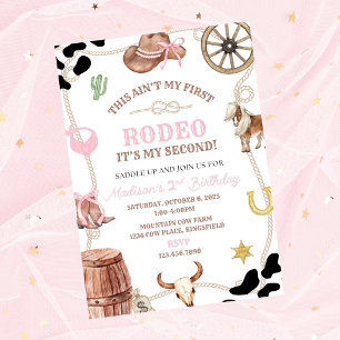 Editable Rodeo Birthday invitation-rodeo party-cow Invitation
