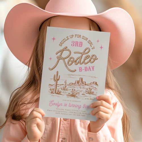 Editable Rodeo Birthday Party Invitations
