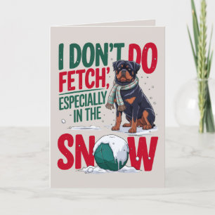 EDITABLE Rottweiler Funny Dog Christmas Card