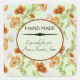 Editable Rust Floral Square Labels | Zazzle