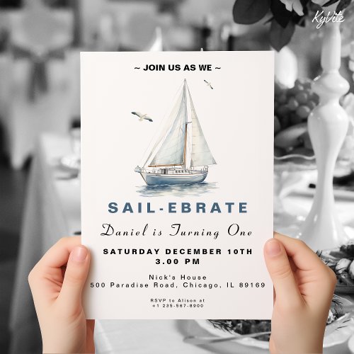 Editable Sail_Ebrate Sailboat Birthday Invite