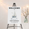 Editable Sailboat Nautical Welcome Sign Board | Zazzle