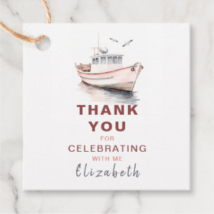 Editable Sailboat Squared Favor/Thank You Tag