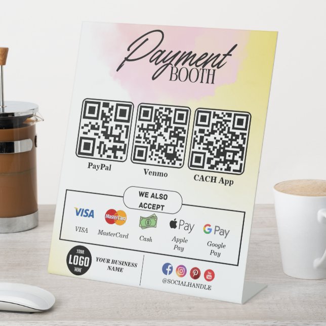 Editable Scan to Pay Sign - QR Code Template  (In SItu)