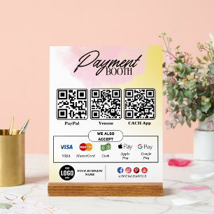 Editable Scan to Pay Sign - QR Code Template 