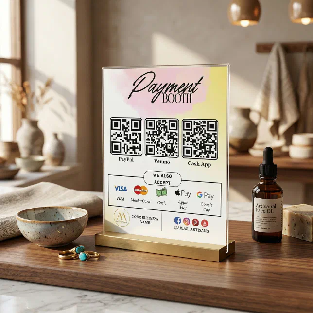 Editable Scan to Pay Sign - QR Code Template Flyer | Zazzle