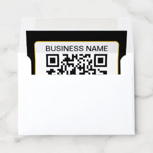 Editable Scannable QR code + Your Business Name Envelope Liner