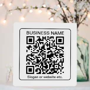Editable Scannable QR code + Your Business Name Foam Board