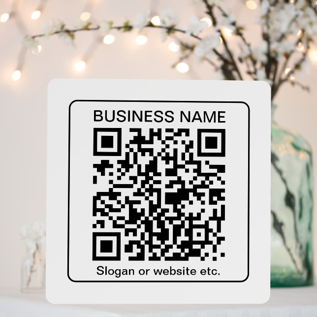 Editable Scannable QR code + Your Business Name Foam Board (In Situ (Wedding))