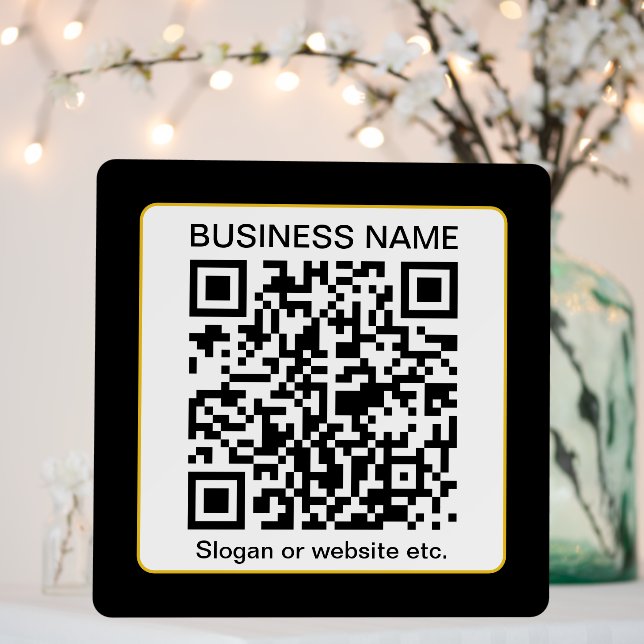 Editable Scannable QR code + Your Business Name Foam Board (In Situ (Wedding))