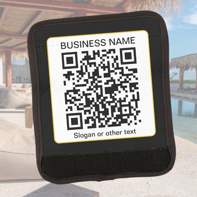 Editable Scannable QR code + Your Business Name Luggage Handle Wrap (Creator Uploaded)