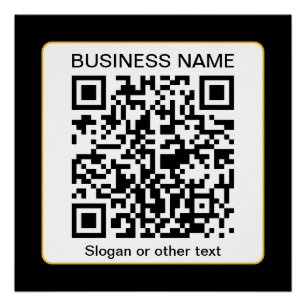 Editable Scannable QR code + Your Business Name Poster