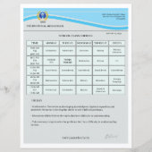 Editable School Time Table Template | Weekly Class (Front)