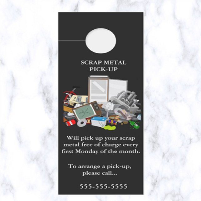 Editable Scrap Metal Pick Up Door Hanger (Creator Uploaded)