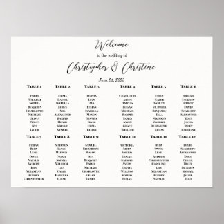 Editable Seating Chart