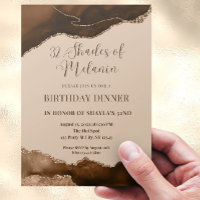 Editable Shades of Melanin Birthday Dinner Invitat