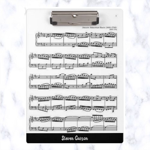 Editable Sheet Music and Name Clipboard