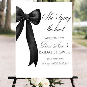 Editable She's Tying the Knot Bridal Shower Sign