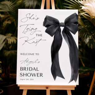 Editable She's Tying the Knot Bridal Shower Welcom Foam Board