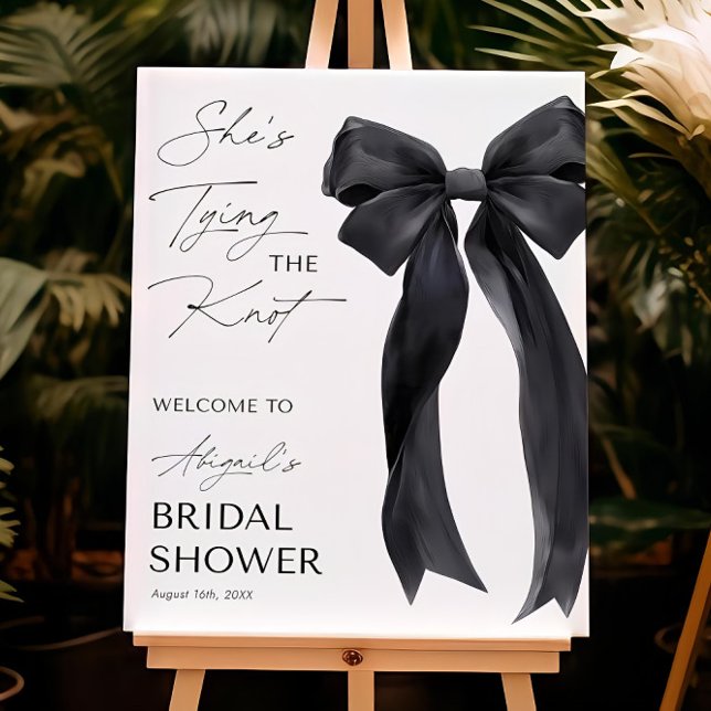 Editable She's Tying the Knot Bridal Shower Welcom Foam Board (Creator Uploaded)