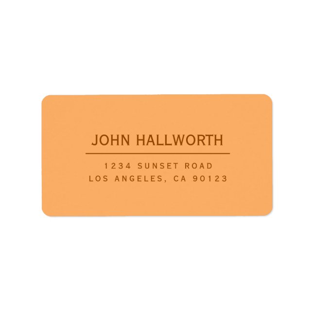 Editable Simple Return Label (Front)