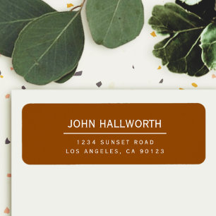 Editable Simple Return Label