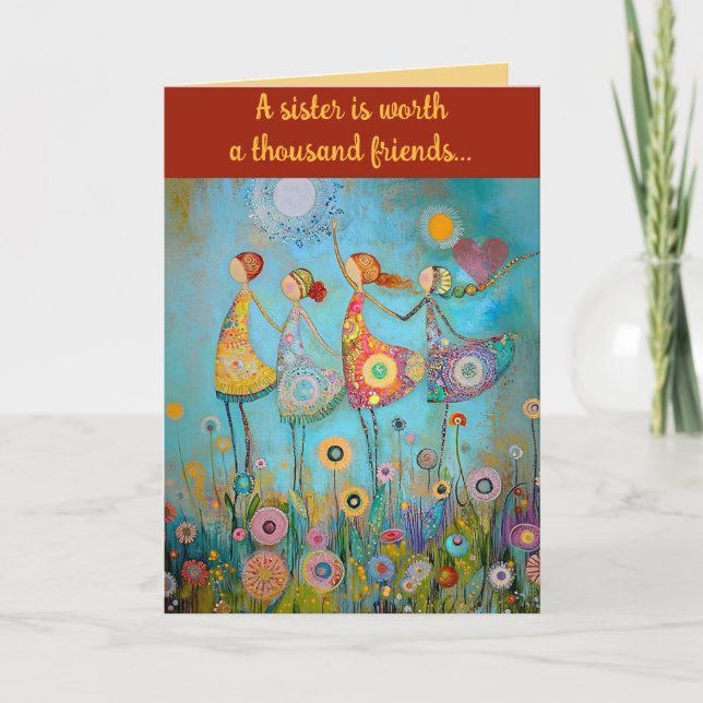 Editable Sisters Valentine's Day Card (Front)