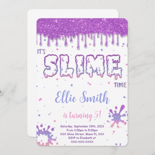 Editable Slime Invitation