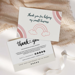 Editable Small Business Thank You Card
