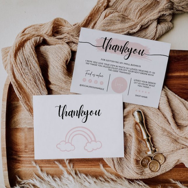 Editable  Small Business Thank You Card, Card (Editable Small Business Thank You Card,)