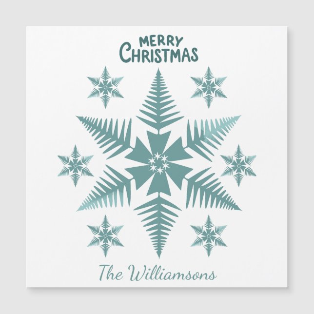 Editable Snowflake Christmas/Holiday (Front)