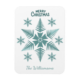 Editable Snowflake Christmas/Holiday Magnet