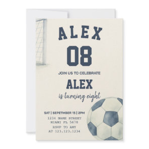 Editable Soccer Birthday Invitation