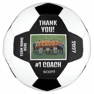 Editable Soccer Coach Appreciation Team Design Ball