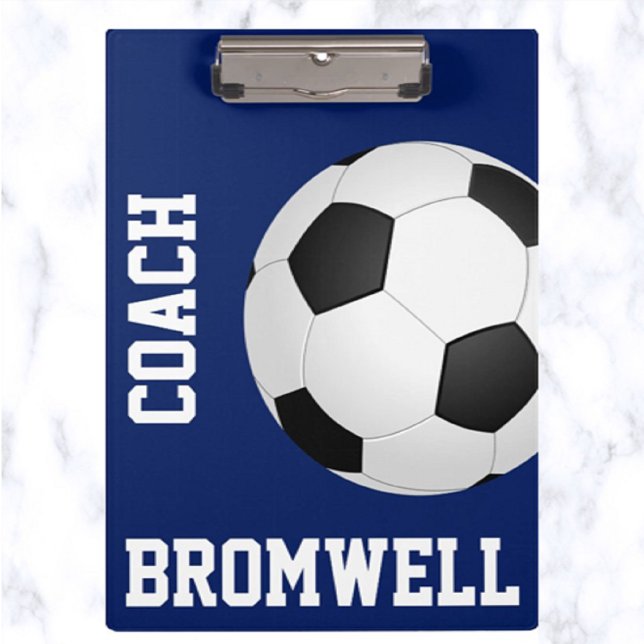 Editable Soccer Football Clipboard (What a great gift to give your soccer coach!)