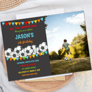 Editable Soccer Party Invitations for Kids