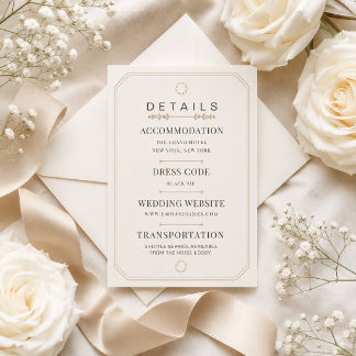 Editable Soft Ivory Elegance Details Card