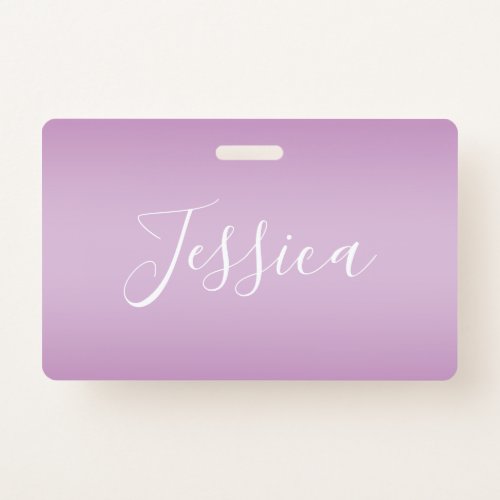 Editable Soft Mauve Ombre  White Text Script  Badge