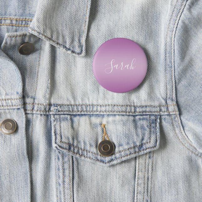 Editable Soft Mauve Ombre & White Text Script  Button (In Situ)
