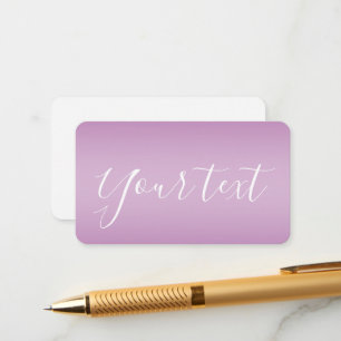 Editable Soft Mauve Ombre & White Text Script  Enclosure Card