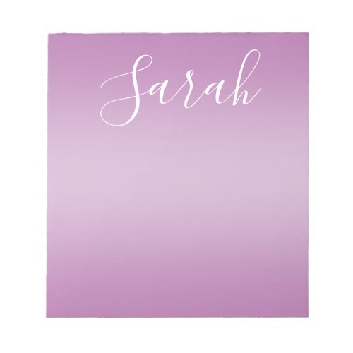 Editable Soft Mauve Ombre  White Text Script  Notepad