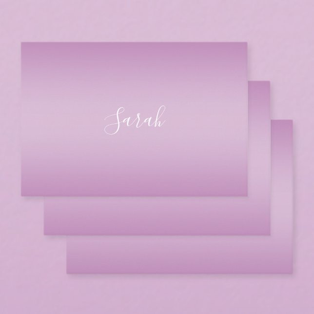 Editable Soft Mauve Ombre & White Text Script  Wrapping Paper Sheets (Creator Uploaded)