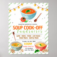 Editable soup cook-off fundraiser flyer