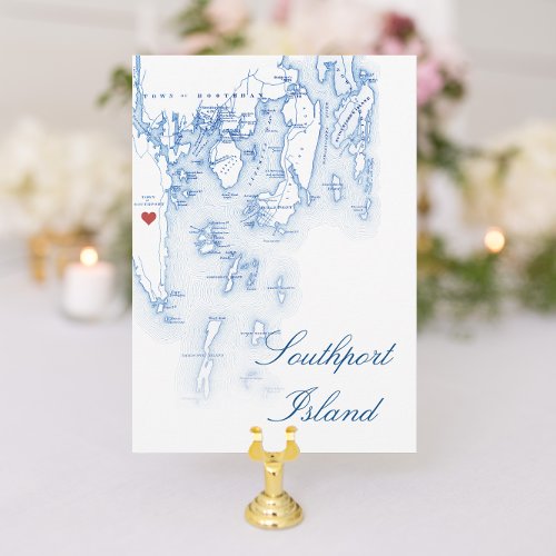 Editable Southport Maine Wedding Table Name Cards