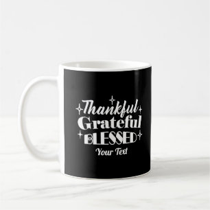 Editable Sparkling Thanksgiving Quote Design Coffee Mug