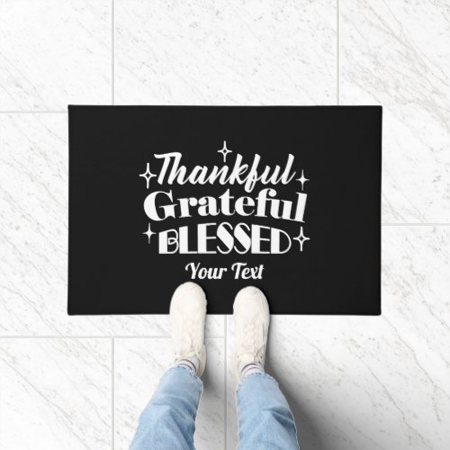 Editable Sparkling Thanksgiving Quote Design Doormat