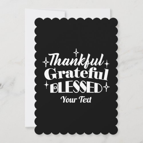 Editable Sparkling Thanksgiving Quote Design Holiday Card