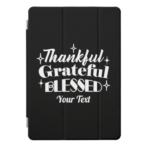 Editable Sparkling Thanksgiving Quote Design iPad Pro Cover